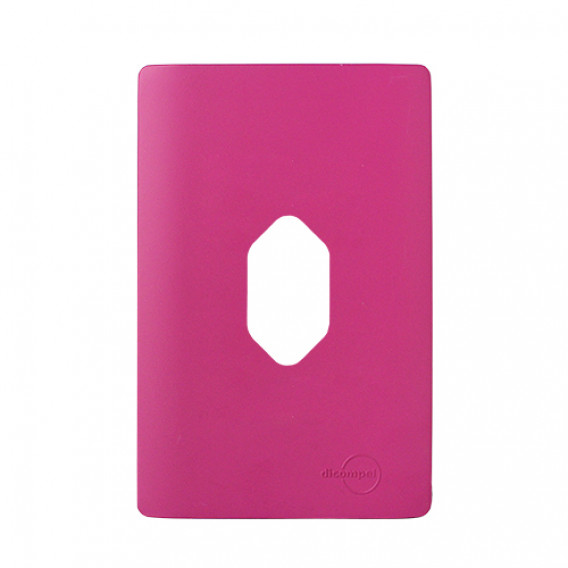 Placa p/ 1 Interruptor Vertical 4x2 - Novara Rosa Fosco